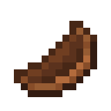 A brown, pixelated piece of leather.
