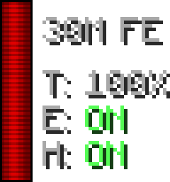 GUI showing temperature, energy, and heat
