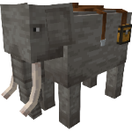 Minecraft elephant with saddle and chest
