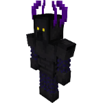 Dark armored figure with glowing eyes