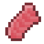 Raw meat pixel art on black background