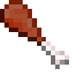 Cooked chicken drumstick, a food item.
