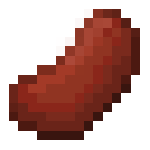 A pixelated brown kidney with red dot.