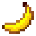 A pixelated yellow banana item.