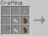 Crafting recipe for a Minecraft item