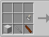 Crafting recipe for a rifle in Minecraft