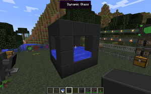 Dynamic Glass block with water inside