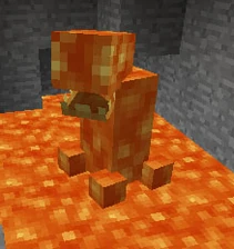 A small, orange, lava-dwelling mob