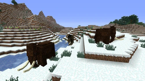 Woolly Mammoths in a snowy biome