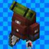 A red and green blocky creature.
