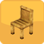 A simple wooden chair for sitting.