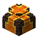 A block with orange and black textures.