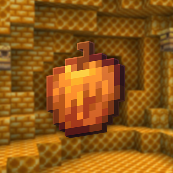 Honeyed Apple item against honeycomb background