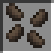 Four brown, oval-shaped Minecraft mod items.