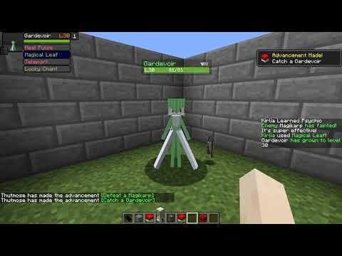Gardevoir in battle, Pixelmon mod