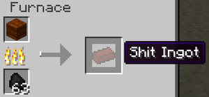 A furnace recipe for a Shit Ingot