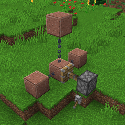 Piston pushing a dropper with a lever