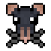 Small pixel art rat mob icon