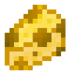 Golden skull fossil from a Minecraft mod.