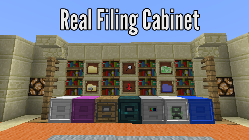 Real Filing Cabinet mod items displayed