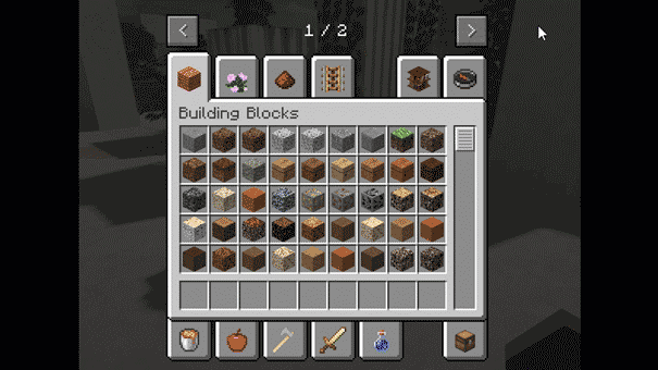 Creative inventory tab for Building Blocks
