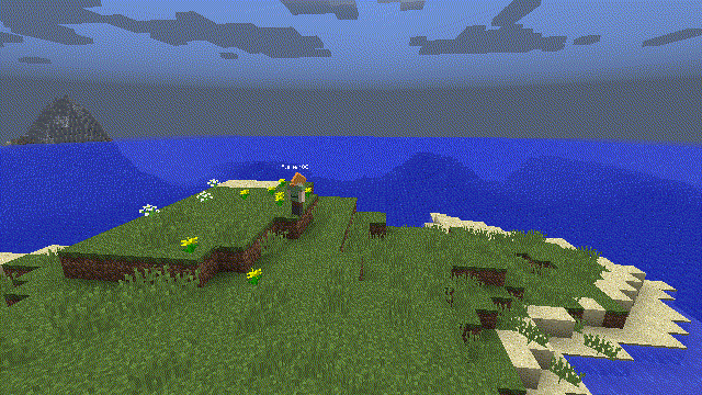Small island with a single mob