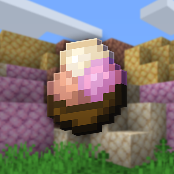Delicious cupcake item in Minecraft mod