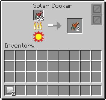 Solar Cooker GUI showing chicken cooking process