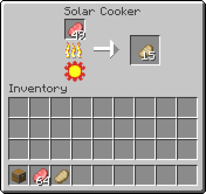 Solar Cooker GUI cooking raw pork