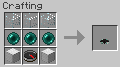 Crafting recipe for an Ender Compass