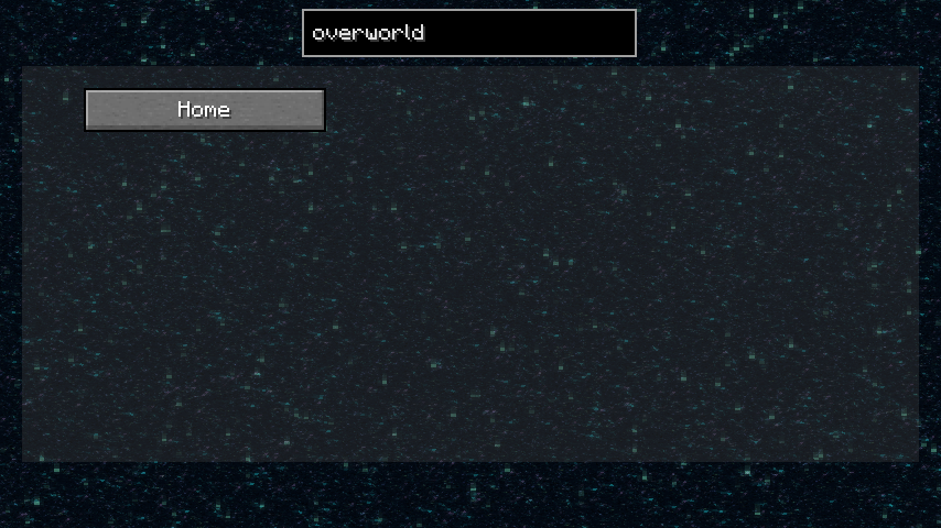 Overworld dimension selection in a GUI