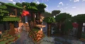 Lush jungle biome with tall trees