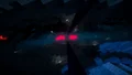 Player aiming at a glowing red mob