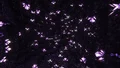Purple particles floating in a dark void