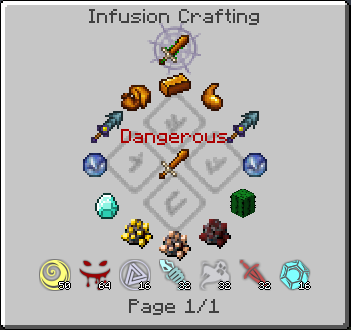 Infusion Crafting recipe for a dangerous item