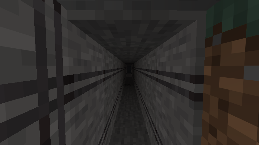Long, dark, and ominous underground tunnel
