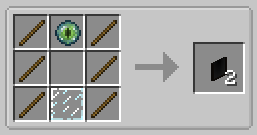 Crafting recipe for two black banners