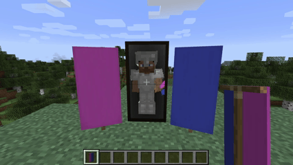 Bisexual banners and armor stand in Minecraft
