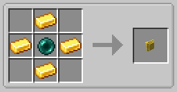 Crafting recipe for a golden book
