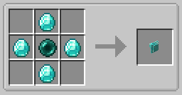 Crafting recipe for a teal item