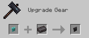 Upgrade gear recipe with hammer and ingot