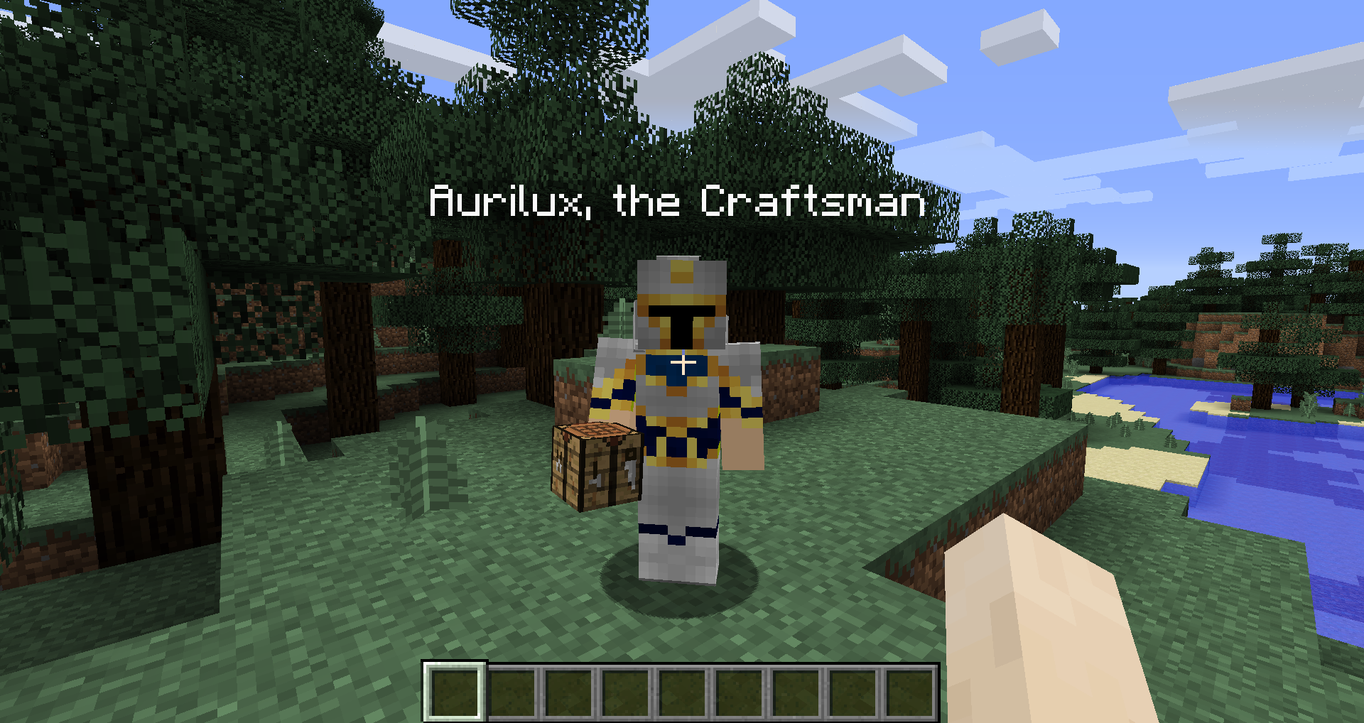 Aurilux, the Craftsman NPC in forest