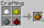 Crafting recipe for orange dye in Minecraft