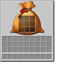 Empty inventory GUI for a bag item