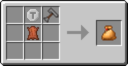 Crafting a leather sack in Minecraft