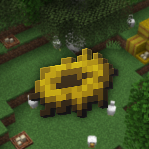 Golden wreath item in Minecraft world